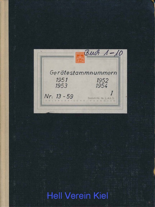 Pages from Geraetestammnummern Buch No1 1951 1954a